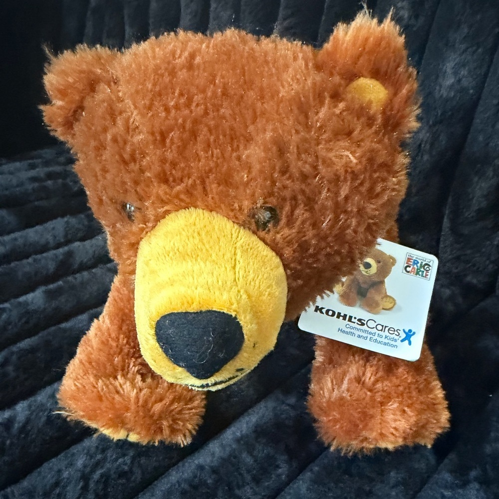 NWT Kohl's Cares Eric Carle Brown Bear 12” plush toy.